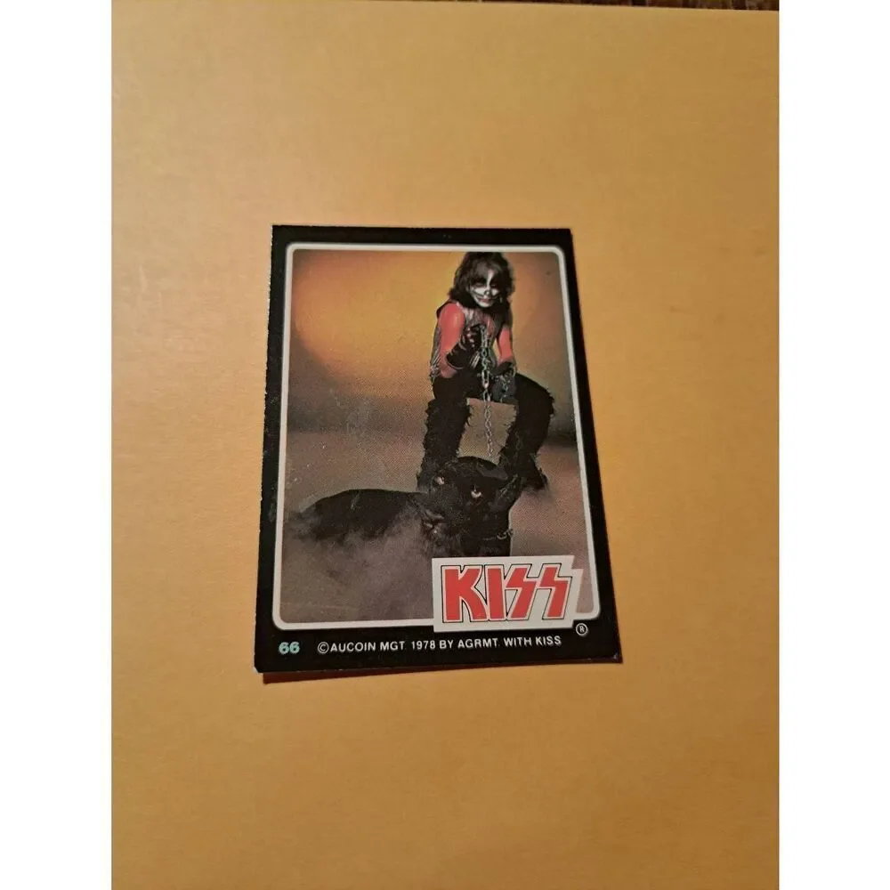 Vintage 1978 Aucoin Management AGRMT KISS Trading Card No 66 Collectible Rock
